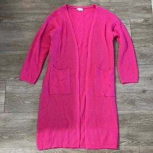 Promesa Hot Pink Knit Duster